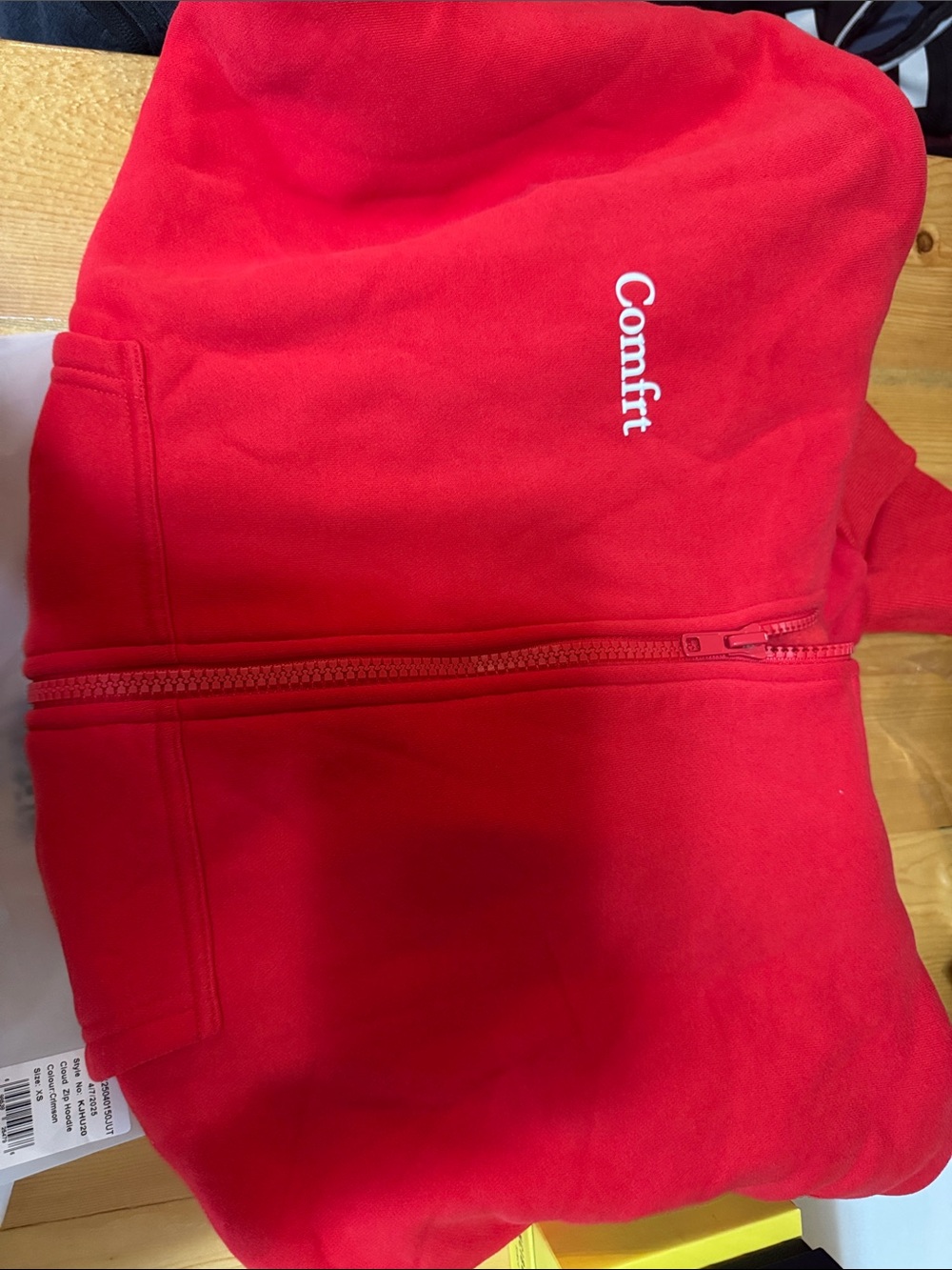 Comfrt crimson Full-Zip Jacket size xs
